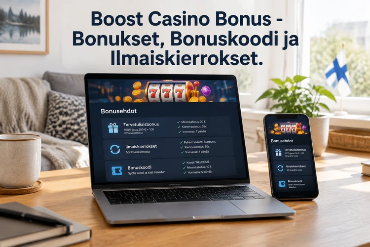 Boost Casino Bonus - Bonukset, Bonuskoodi ja Ilmaiskierrokset